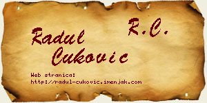Radul Ćuković vizit kartica